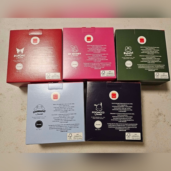 Mcdonald's Yugioh Sanrio Hello Kitty set of 5 Cinnamoroll Pochacco Kuromi - Picture 2 of 2